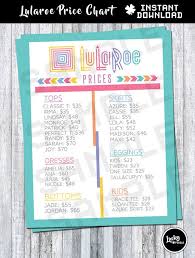 Lularoe Price Chart List Approved Colors Fonts By