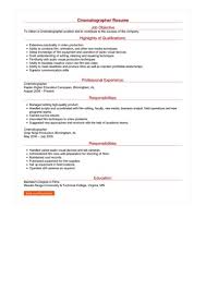 Cv examples see perfect cv samples that get jobs. 2 Cinematographer Resume Examples