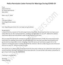 Everybody who attends the marriage shall wear masks. Police Permission Letter For Marriage In Lockdown Covid 19 Sample Letters Sample Letters