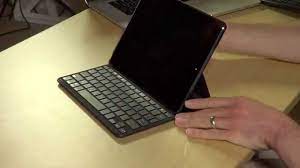 The double headed arrow in the top right corner: Kensington Keyfolio Thin X2 Keyboard Case For Ipad Air Review Compared To Logitech And Belkin Youtube
