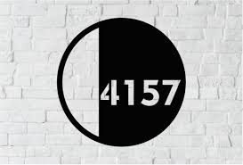 Metal House Number Sign