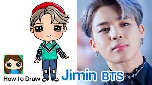 How To Draw A Jimin Bts Mini Idol Doll Youtube Doll Drawing Cute Drawings Cute Kawaii Drawings