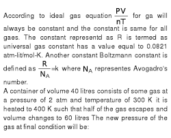 The molar gas constant (also known as the gas constant, universal gas constant, or ideal gas constant) is denoted by the symbol r or r.it is the molar equivalent to the boltzmann constant, expressed in units of energy per temperature increment per mole, i.e. To Use The Gas Law Constant R 0 0821 The Unit For Temp Should Be