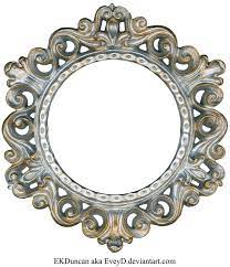 Ornate Silver And Gold Round Frame By Eveyd On Deviantart Gold Frame Vintage Frames Vintage Silver