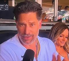 Welcome home Joe Manganiello! He's at the Pittsburgh Pirates game with his  girlfriend, Caitlin O'Connor, watching him get interviewed by SportsNet  Pittsburgh 🖤💛🏴‍☠️