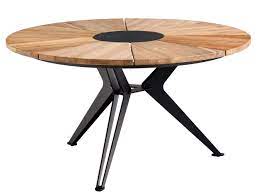 Oft versandkostenfrei + auf rechnung kaufen möglich. Gartentisch Nexor Rund Stahl Anthrazit Teakholz Gartenmobel Lunse