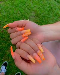 Pin On Nail Swag Nails Best Acrylic Nails Orange Acrylic Nails