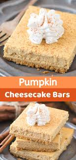 Easy To Follow Recipe For Pumpkin Cheesecake Bars That Are Made In A 9x13 Inch Pan Pumpkin Cheesecake Recipes Pumpkin Cheesecake Bars Pumpkin Cheesecake Easy