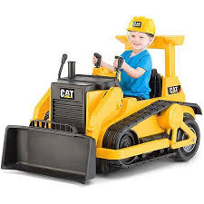 Kid Trax Cat Bulldozer 12 Volt Battery Powered Ride On Walmart Com Cat Bulldozer Kids Ride On Ride On Toys