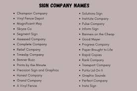 Having a custom vinyl business allows for many opportunities to serve the local small business community with custom signs and graphics. 500 Sign Company Names And Suggestions