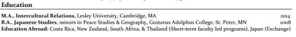 Foreign employers will want to know some personal information that is not usually listed on an american application, for example. 3 Steps To Include Study Abroad On Your Resume