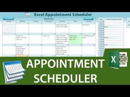 How To Create A Dynamic Appointment Scheduler In Excel Youtube Excel Scheduling Software Excel Spreadsheets