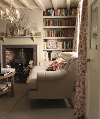 Cosy Country Cottage Sitting Room Neutral Colour Scheme Victorian Style Cottage Living Rooms Small Living Rooms Cozy Home Library