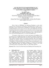 Check spelling or type a new query. Top Pdf Analisis Penanganan Kredit Bermasalah Bank Cimb Niaga Unit Subrantas Pekanbaru Kasus Penyaluran Kredit Mikro 123dok Com