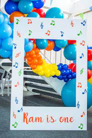 It features bold musical notes in a assortment of colors on a solid black. Kara S Party Ideas Colorful Music Birthday Party Kara S Party Ideas