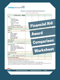Financial Aid Award Comparison Worksheet Financial Aid Award Letters From Different Colleges Can Financial Aid For College Financial Aid Grants For College
