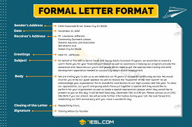 Nevertheless overall formal letter structure must be concise, in order to. Formal Letter Format Useful Example And Writing Tips 7esl