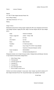 Surat Lamaran Bina Bni Ilmusosial Id Belum menikah dan bersedia tidak menikah selama menjalani program magang.