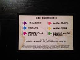 Have fun making trivia questions about swimming and swimmers. Trivial Pursuit Harry Potter Volume 1 Image Boardgamegeek