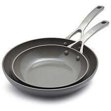 Greenpan Chatham 8 10 Ceramic Nonstick Open Frypan Set Grey To View Further For This Item Visit The Image Link Note I Greenpan Cookware Sale Pure Products