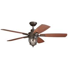 Allen Roth Castine 52 In Rubbed Bronze Downrod Or Close Mount Indoor Outdoor Ceiling Fan With Ceiling Fan With Light Bronze Ceiling Fan Outdoor Ceiling Fans