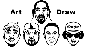 How To Draw 2pac Eazy E Snoop Dogg Ice Cube Dr Dre Step By Step Easy 2021 Youtube