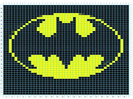 ravelry batman logo chart pattern by elizabeth thomas