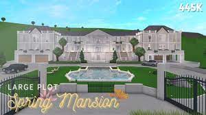 Bloxburg Spring Mansion 445k Large Plot House Build Youtube