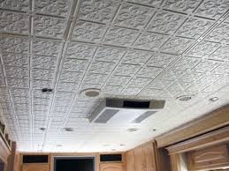 Glue Up Ceiling Tiles Look Like Tin Remodeled Campers Pop Up Camper Rv Remodel