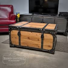 At 20.5 wide x 15.75 deep x 13.75 high, it is large enough to double as a coffee table. Industrial Steamer Trunk Coffee Table In 2021 Modern Industrial Furniture Vintage Industrial Furniture Furniture
