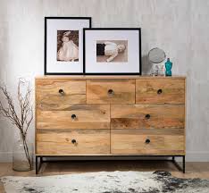 Complete your bedroom with nightstands and bedside tables that offer a convenient perch for a lamp, alarm clock and reading material. Imari Solid Mango Industrial Large Chest Of Drawers Casa Bella Furniture Uk