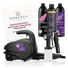 Norvell M1000 Spray Tanning Machine With Venetian Dark Clear Tan Solution