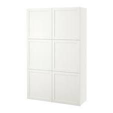 Besta Hanviken White Storage Combination With Doors 120x40x192 Cm Ikea Storage Ikea Locker Storage