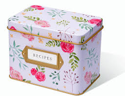 Lets go luna recipe cards kids coloring pbs kids for. Floral Farmhouse Recipe Tins The American Patriette