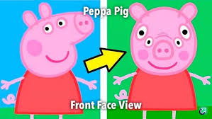 Features peppa pig 'peppas pond' bath rug peppa pig is a lovable, cheeky little pig that loves playing games, dressing up, days out and especially jumping in mud puddles. Peppa Pig Front Face View Album On Imgur