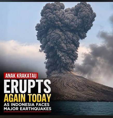 Anak Krakatau Erupts As Indonesia Faces Intense Seismic Activity Anak Krakatau erupted again today, August 16, sending thick ash above the volcano in the Sunda Strait. The eruption comes as Indonesia is