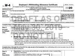 Everyone who works for an employer must know its purpose. 2020 Federal W4 Printable Form W4 2020 Form Printable