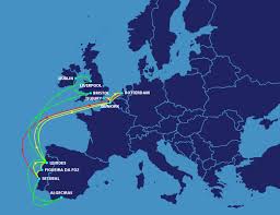 Restaurants and cafes can now stay. Uk Ireland Portugal Netherlands Spain France Map Macandrews Door To Door Intra European Multimodal Transport Solutions