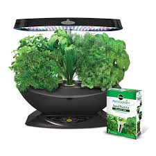 Aerogarden bounty elite indoor hydroponic herb garden, stainless steel. Miracle Gro Aerogarden 7 Led With Gourmet Herb Seed Pod Kit Walmart Com Walmart Com