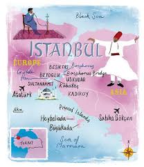 Istanbul Map Scott Jessop Mapas Ilustrados Estambul Estanbul
