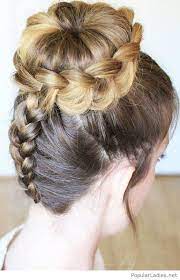 Back Braid With A High Bun Hair Styles Hairstyle Hair