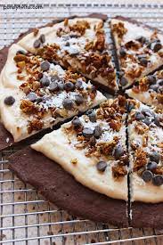 Low Sugar Chocolate Dessert Pizza Recipe Recipe Dessert Pizza Desserts Dessert Pizza Recipes