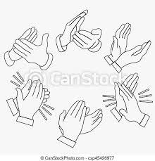 Learning how to draw realistic hands can be challenging because drawing cartoon hands can be easy for some but drawing. Applause Clapping Hands Applause Clapping Hands Set Congratulation Two Hands Linear Design Vector Canstock