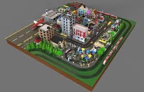 Lego Sity New 3d Model Lego 3d Fitness Logo Design 3d Model