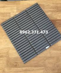 Gạch sọc đũa mosaic màu xám cao cấp - Gạch Cao Cấp