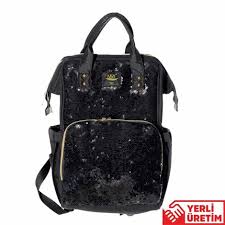 My Collection 6611 Go Pullu Anne Bebek Bakim Sirt Cantasi Siyah 2020 Sirt Cantasi Siyah Bebek