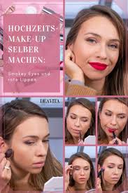 Hochzeits Make Up Selber Machen Smokey Eyes Und Rote Lippen Hochzeits Make Up Make Up Augen Und Hochzeits Make Up Smokey Eyes