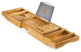 Bathtub caddy with reading rack #31420 adjustable length. Expandable Bamboo Bathtub Caddy Bath Tray For A Spa Relaxing Bath By Bambusi Modern Shower Caddies By Belmint Houzz