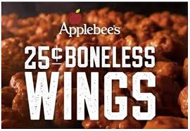 applebee s boneless wings only 0 25