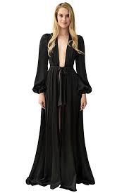 Simone 100 Silk Robe Black Silk Satin Floor Length Robes Etsy Long Gown Dress Gowns Dresses Black Silk